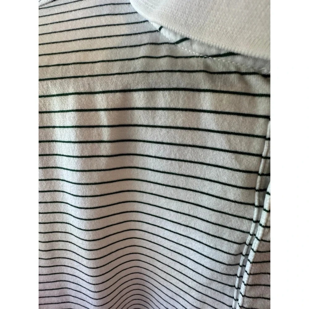 Augusta National‎ Golf Club Polo Shirt Mens XL White Green Striped Masters Logo